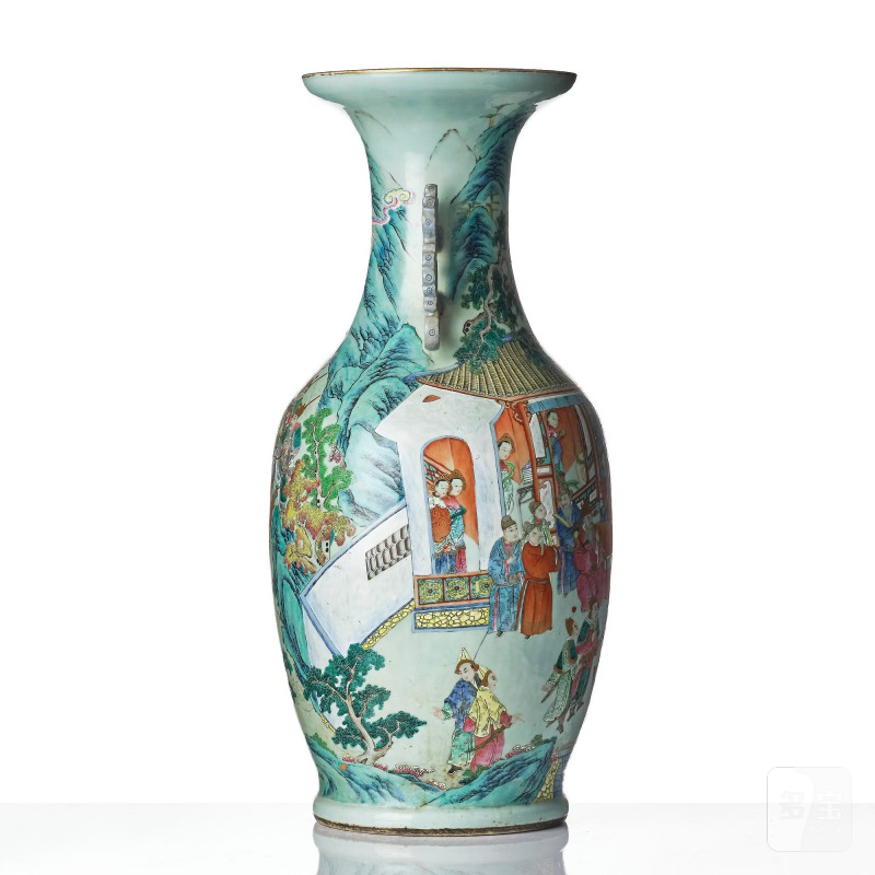 A massive famille rose 'figural' vase, - 图4